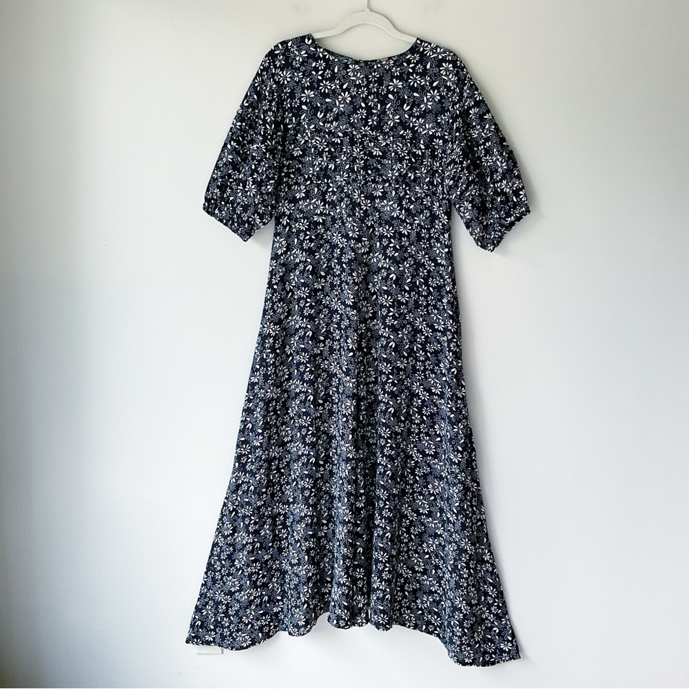 Free People Black Floral Midi Dress - Picture 2 of 10